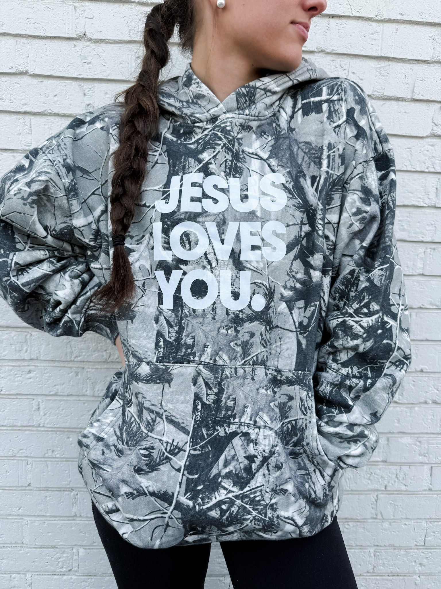 JLY B&W Camo Hoodie | TEES by Taylor