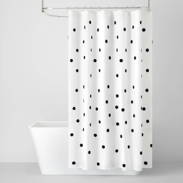 Black Dot Textured Shower Curtain - Pillowfort™ | Target