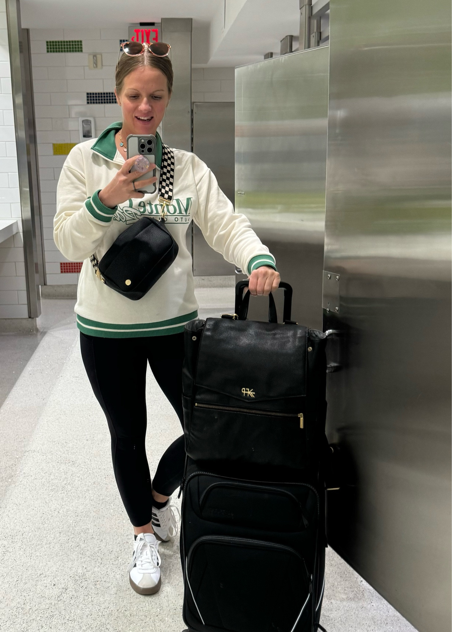 🛫 There is nothing quite like my favorite Amazon leggings with a pair of Adidas for airport travel! My new crossbody bag was perfect for the trip too 😍 The interchangeable strap is a game changer!  

#LTKitbag #LTKstyletip #LTKtravel