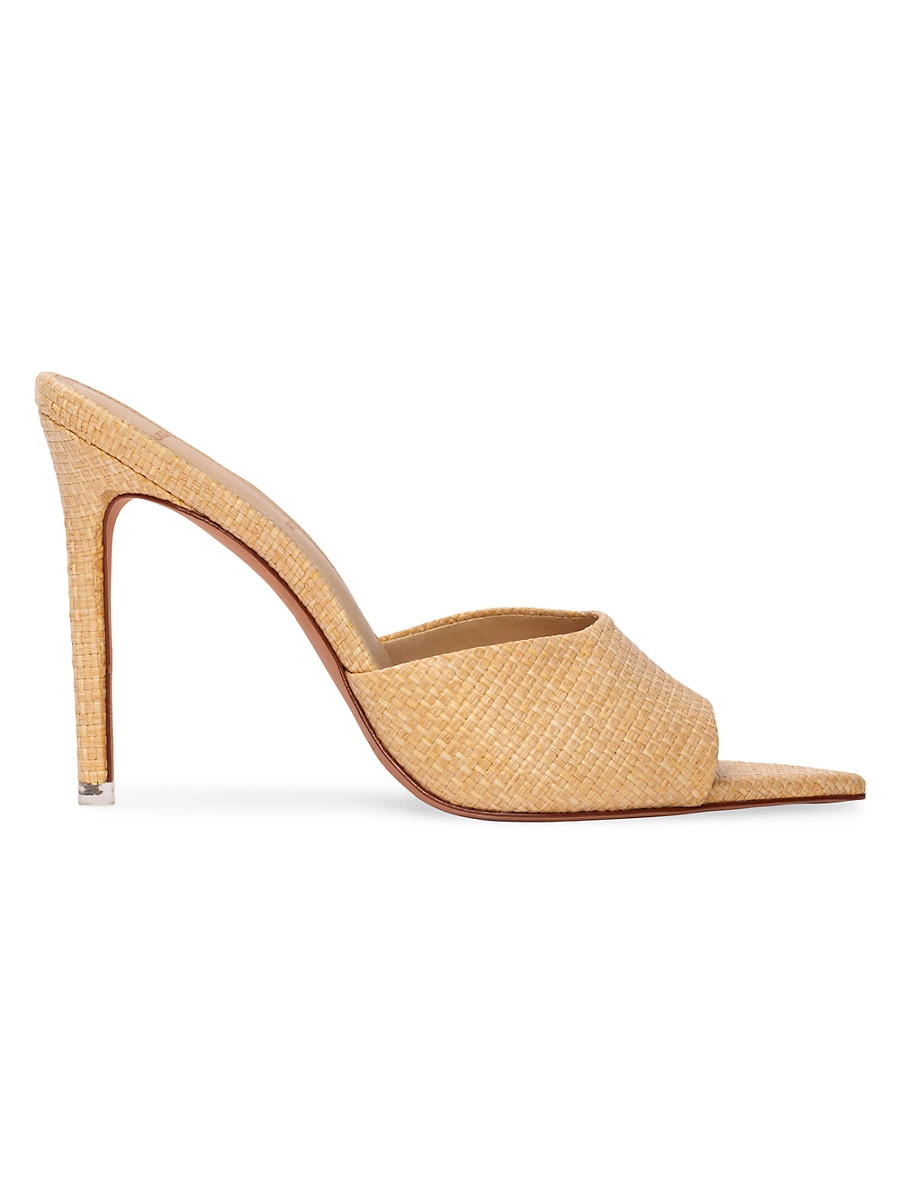 Women's Bella Raffia High Heel Mules - Raffia - Size 9 | Saks Fifth Avenue