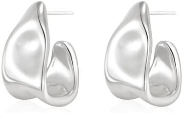 Kyerlyn Chunky Gold Earrings for Women, 14K Gold/Silver Plated Statement Geometric Dangle Drop Ea... | Amazon (US)