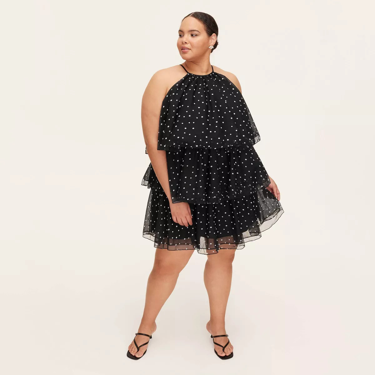 Women's Mini Polka Dot Tiered Mini Dress -  kate spade new york x Target Black/White | Target