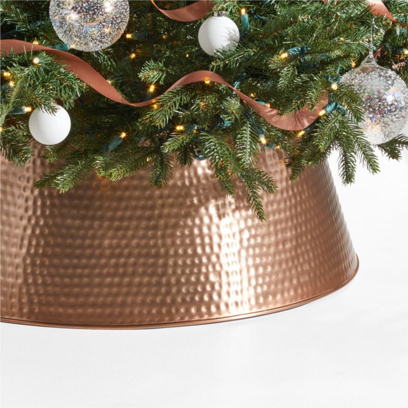 Bash Copper Christmas Tree Collar + Reviews | Crate and Barrel | Crate & Barrel