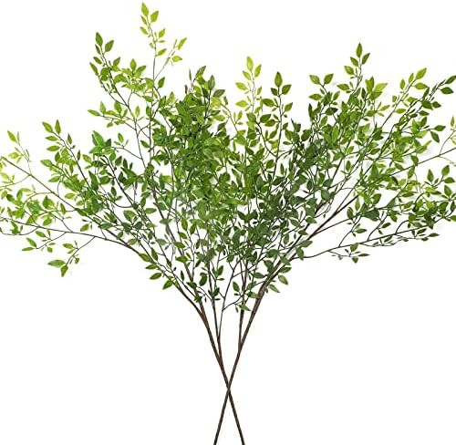 Dremisland Artificial Plants 2PCS 43.3 Inch Artificial Greenery for Vase, Artificial Green Stems ... | Amazon (US)