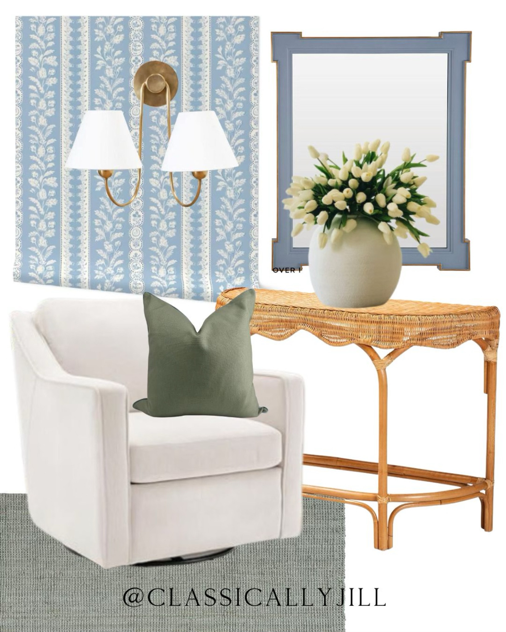 Blue and white room, swivel chair, Amazon pillows, Jillien harbor, rattan 

#LTKhome #LTKsalealert