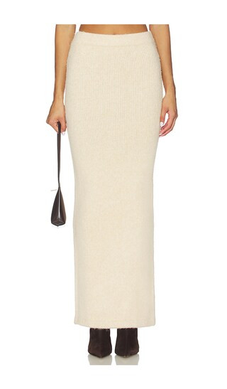 Winnie Maxi Skirt in Cream | Revolve Clothing (Global)
