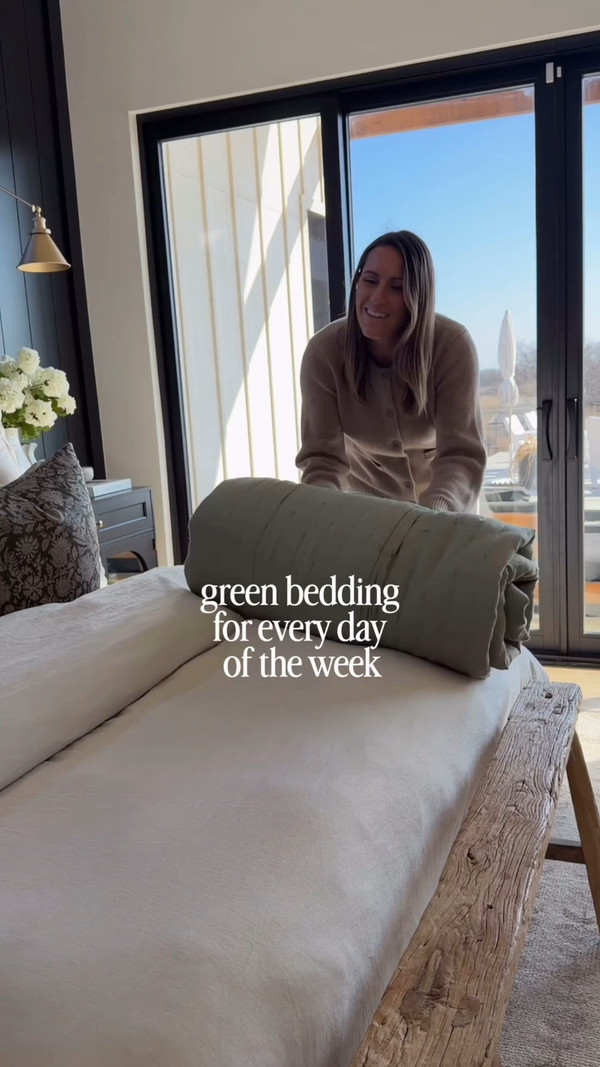 Green bedding season is here and Quince makes it so easy to switch up the look…