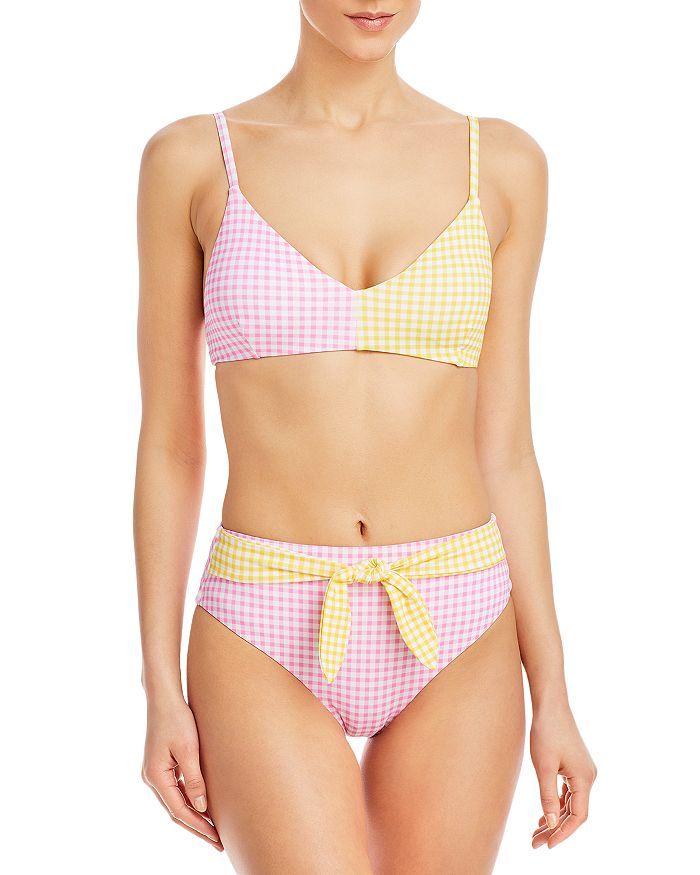 AQUA Swim
            
    
                    
                        Colorblock Gingham Bikin... | Bloomingdale's (US)