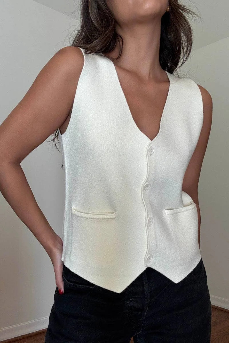 Kelsey V-Neck Sweater Vest | Wishbone Boutique