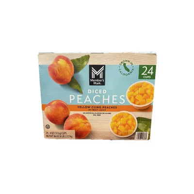 Member's Mark Diced Peach Cups, 4 oz., 24 ct. | Sam's Club