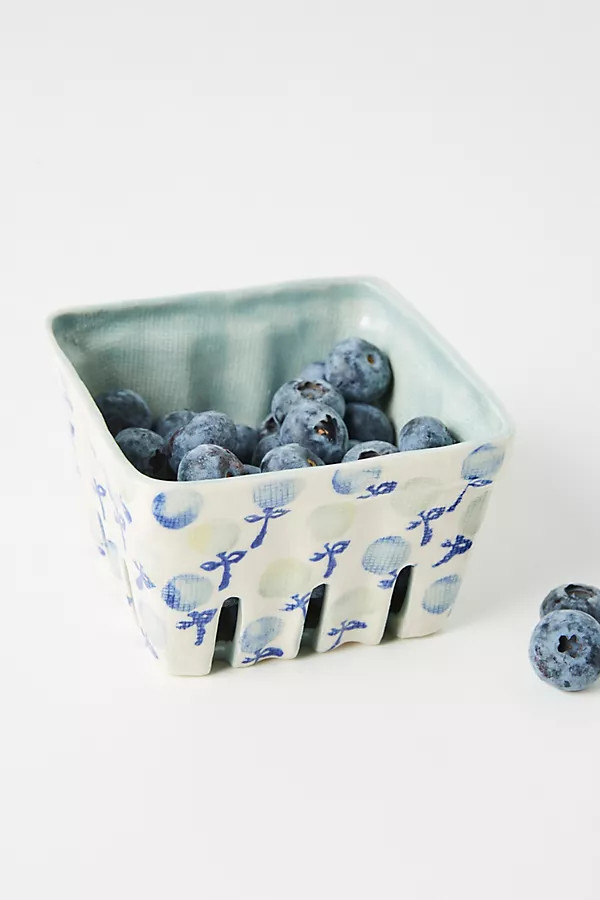 Floral Ceramic Berry Basket | Anthropologie (US)