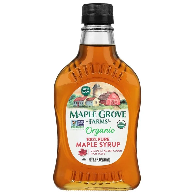 Maple Grove Farms® Organic 100% Pure Maple Syrup, Pour Glass Bottle, 8.5 fl oz | Walmart (US)