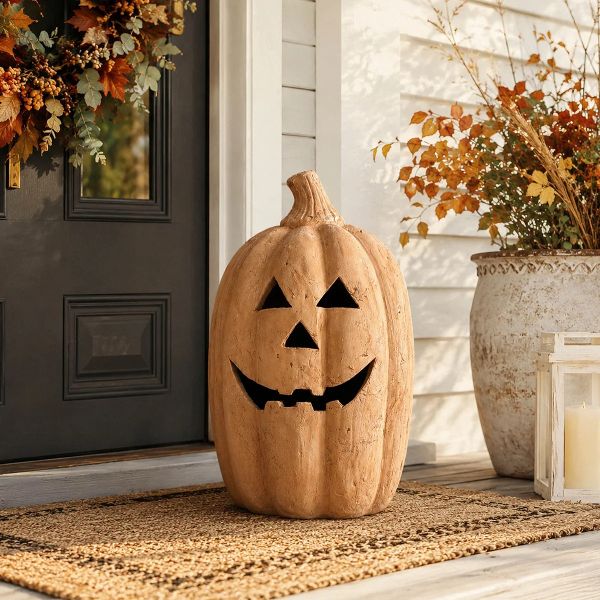 Handmade Terracotta Jack O' Lantern Pumpkin Decoration | Wayfair North America
