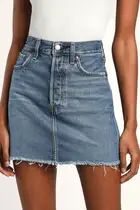 Ribcage Medium Wash High-Rise Denim Mini Skirt | Lulus (US)