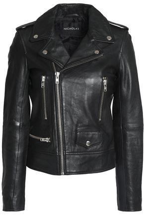 Nicholas Woman Leather Biker Jacket Black Size 8 | The Outnet US