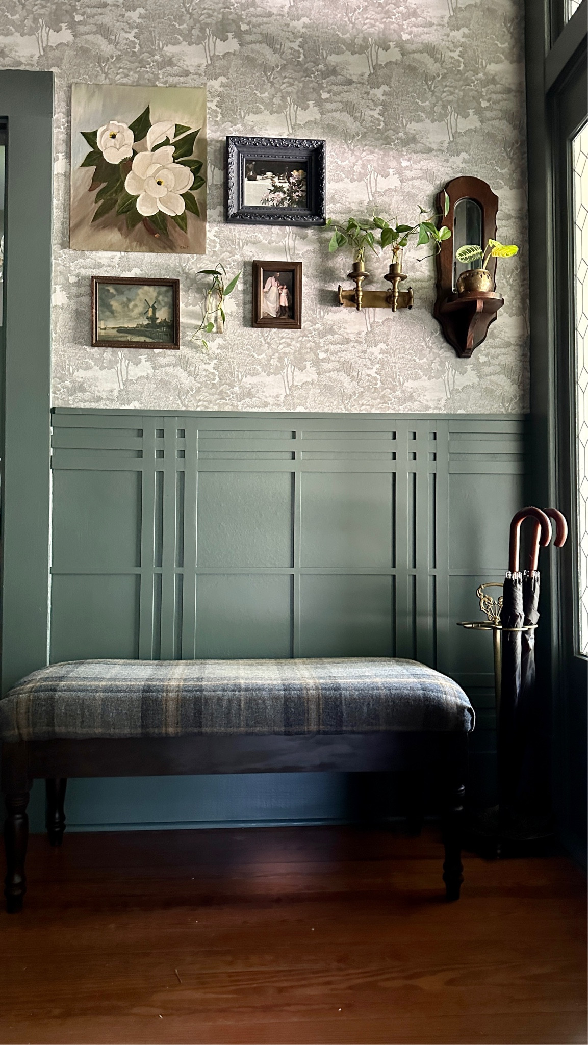 I love mixing old a new, and this little bench and umbrella nook in my entryway is no exception! 😌

#LTKunder100 #LTKFind #LTKhome