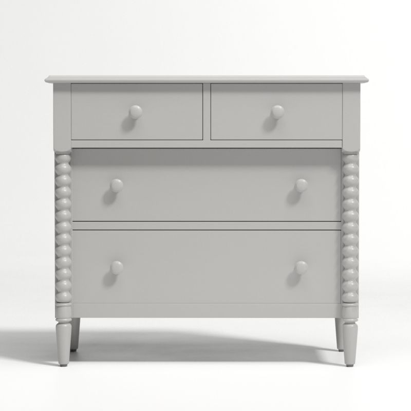 Jenny Lind 4-Drawer Grey Spindle Wood Kids Dresser + Reviews | Crate & Kids | Crate & Barrel