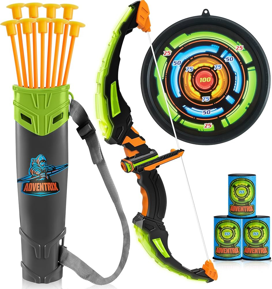 JOYIN Kids Bow and Arrow Set with LED Flash Lights, Outdoor Archery Set Toy Gift for Boys and Gir... | Amazon (US)