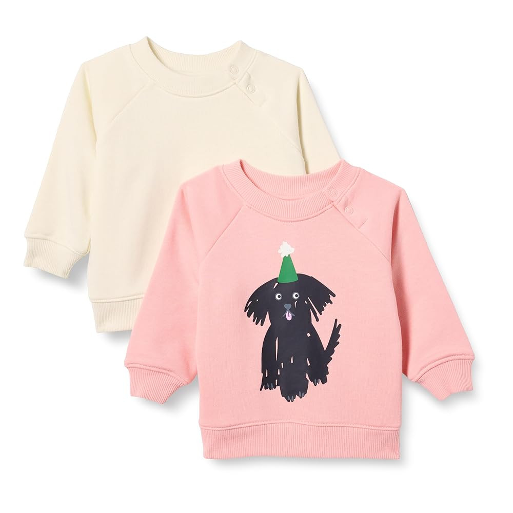 Amazon Essentials Unisex Toddlers and Babies' French Terry Crewneck Sweatshirts, Pack of 2 | Amazon (US)