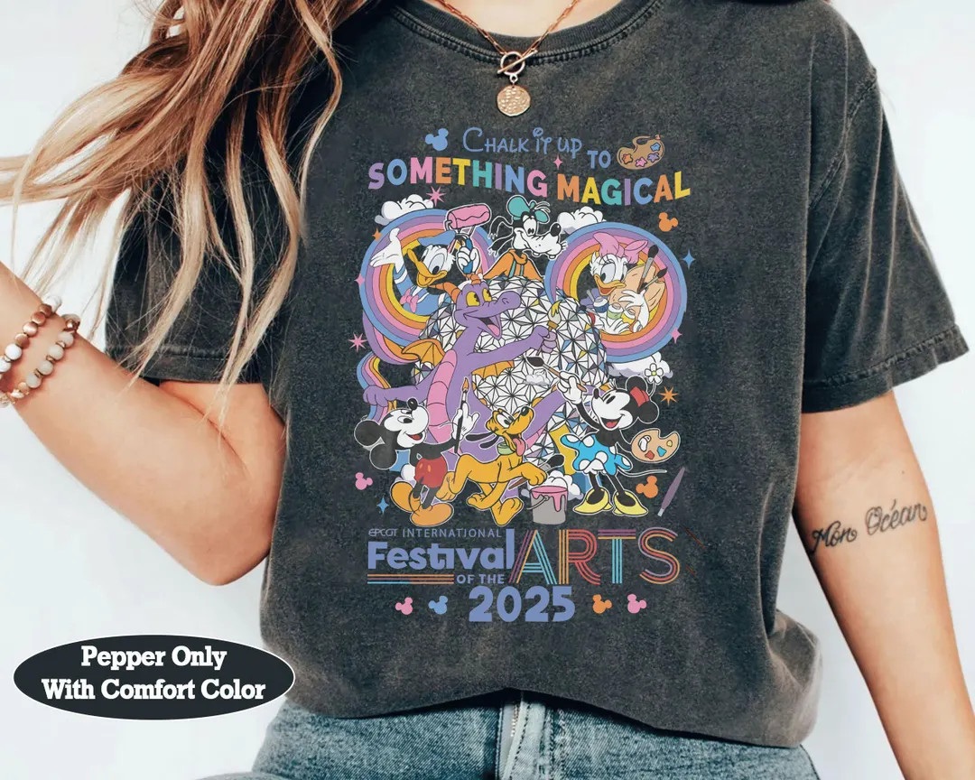 Chalk It up to Something Magical Epcot Shirt, Festival of the Arts 2025 Tee, Vintage-style Figmen... | Etsy (US)