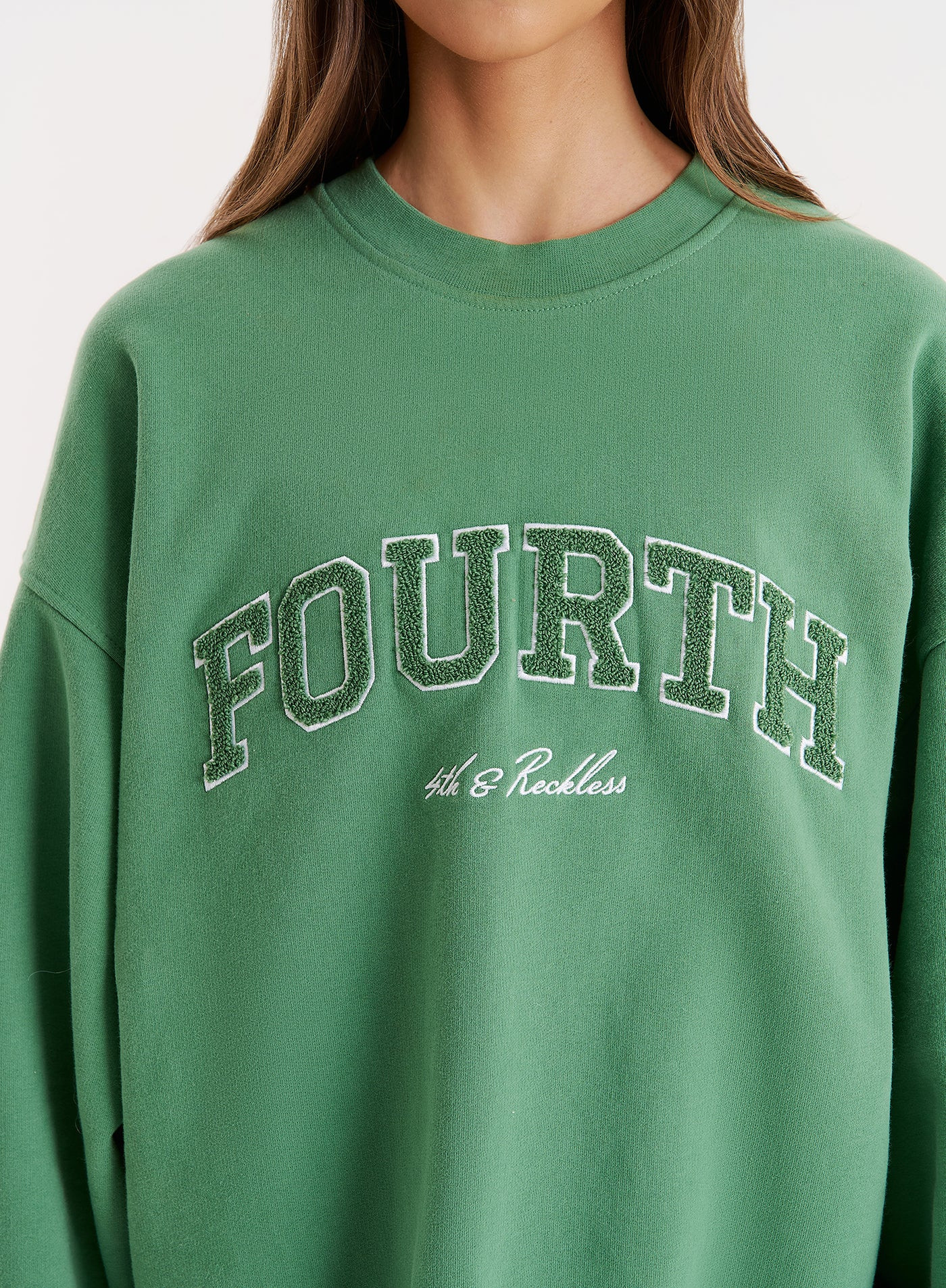 Green Fourth Branded Sweatshirt- Leon | 4th & Reckless