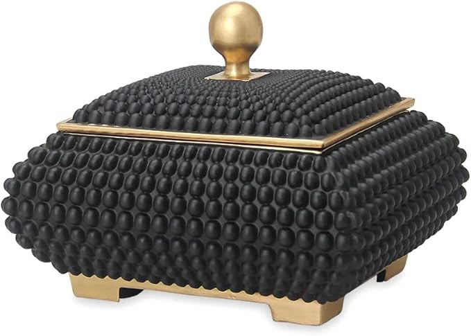 Resin Jewelry Storage Boxes, Personalized Nightstand Organizer Decorative Trinket Box with Lid, M... | Amazon (US)