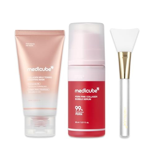 medicube Quick Glow Set: Collagen Glazed Milky Glow Daytime Wrapping Mask, PDRN Pink Collagen Bub... | Amazon (US)