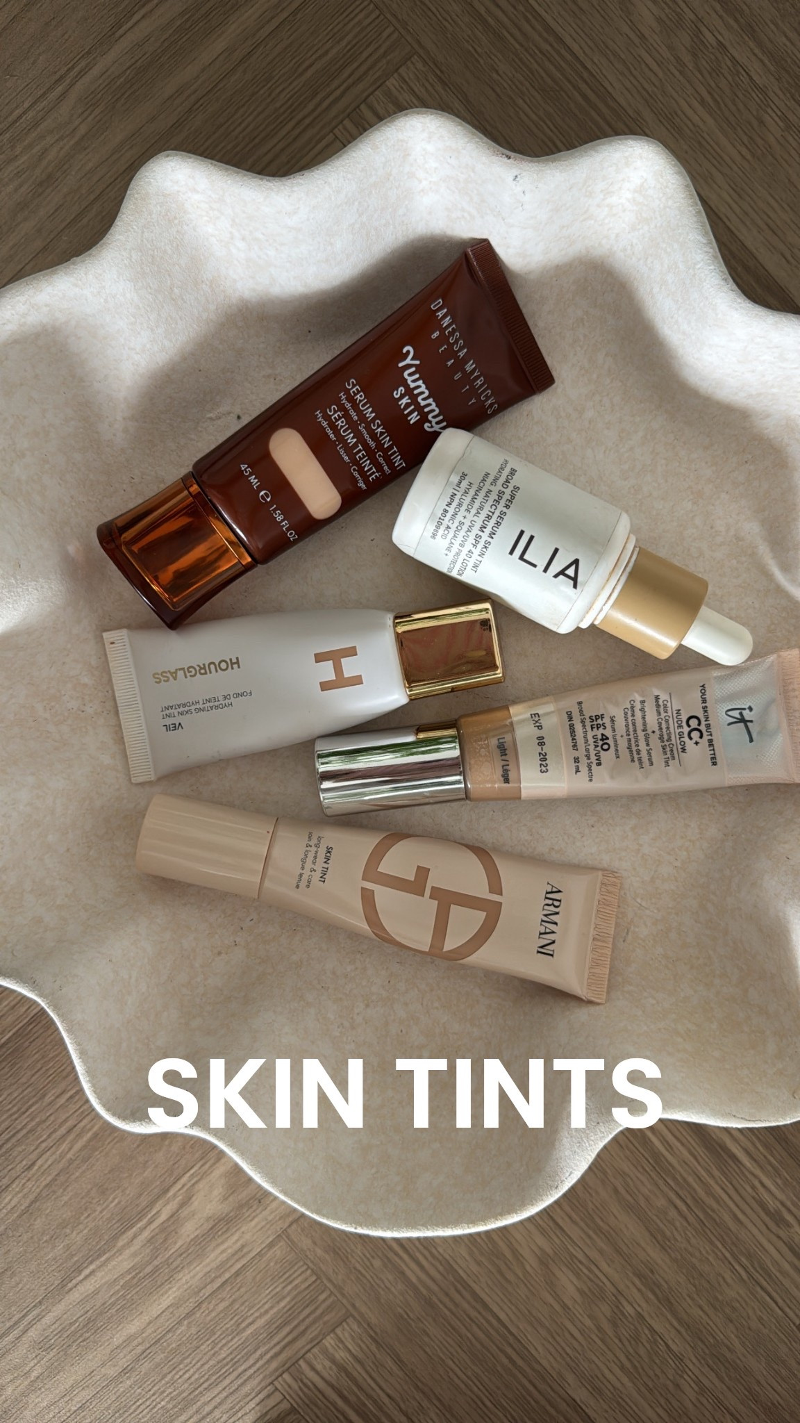 Top recommendations for skin tints 

Armani - shade L2
Ilia - Shade Fermosa or Bon bom 
IT cosmetics - shade light 
Danessa Myricks - shade 4.5
Hourglass - shade 4