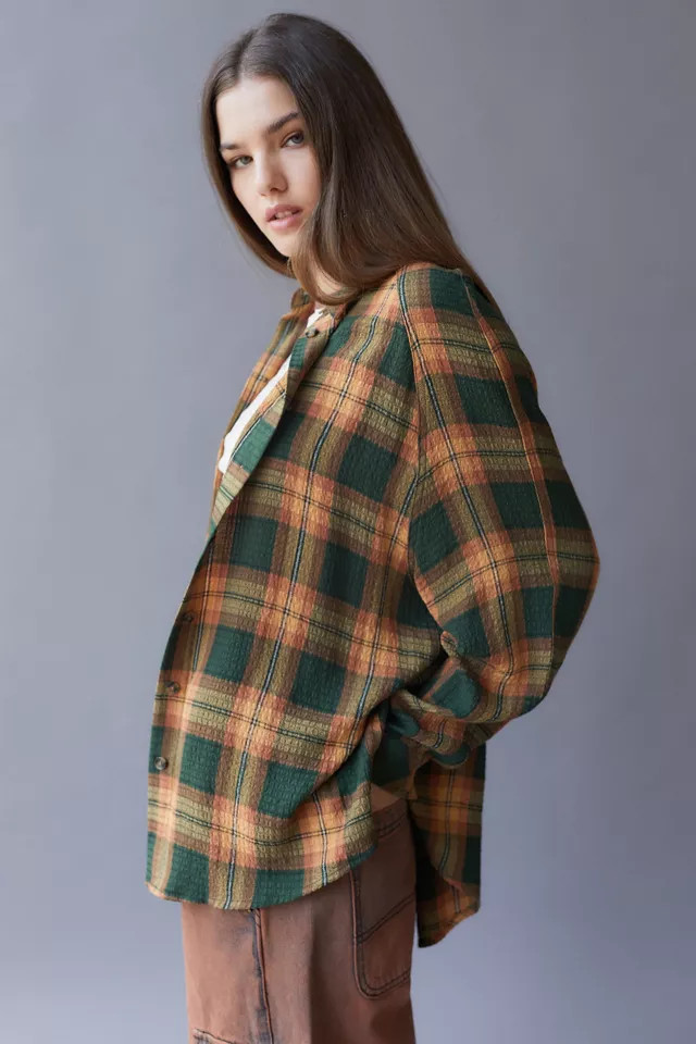 BDG Keanu Flannel Button-Down Shirt | Urban Outfitters (US and RoW)