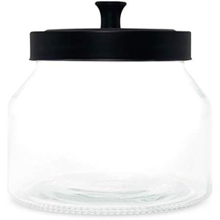 Anchor Hocking 1.5 Gallon Montana Glass Jar with Fresh Seal Lid, Black Metal, Set of 1 | Amazon (US)