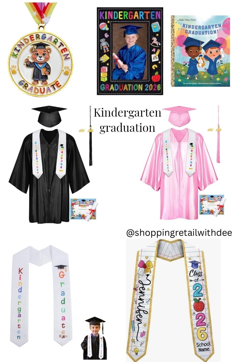 Kindergarten graduation season is here 🎓✨ Sharing the cutest Class of 2026 gowns, caps, stools + photo-ready finds to celebrate your little graduate in style 🤍 Perfect for graduation pics, school ceremonies, memory making & proud mom moments! #KindergartenGraduation #ClassOf2026 #GraduationIdeas #GraduationPhotos #LTKKids #grads
