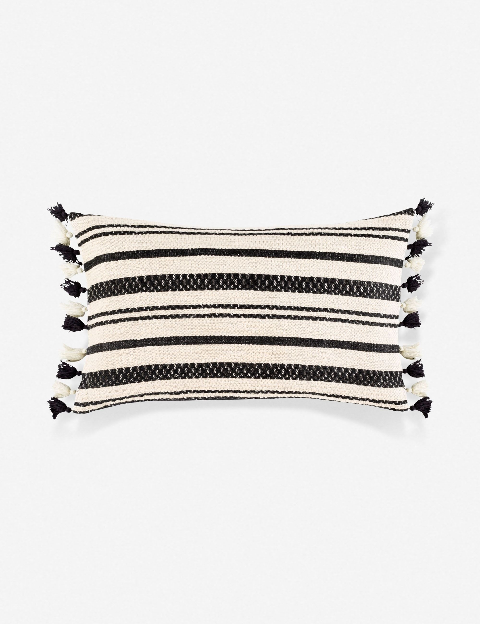 Margaux Lumbar Pillow, Cream and Black | Lulu and Georgia 