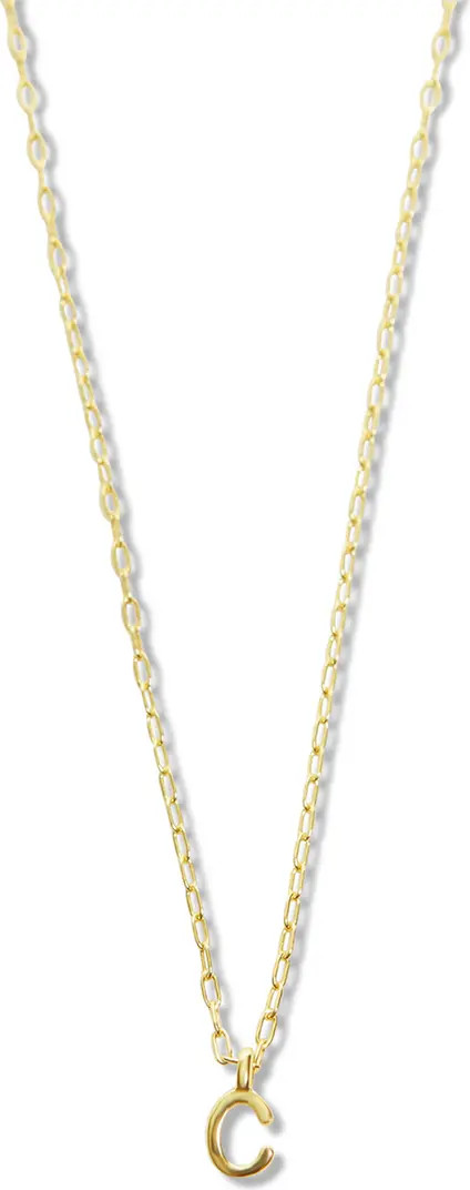 Argento Vivo Sterling Silver Initial Pendant Sterling Silver Paper Clip Chain Necklace | Nordstro... | Nordstrom