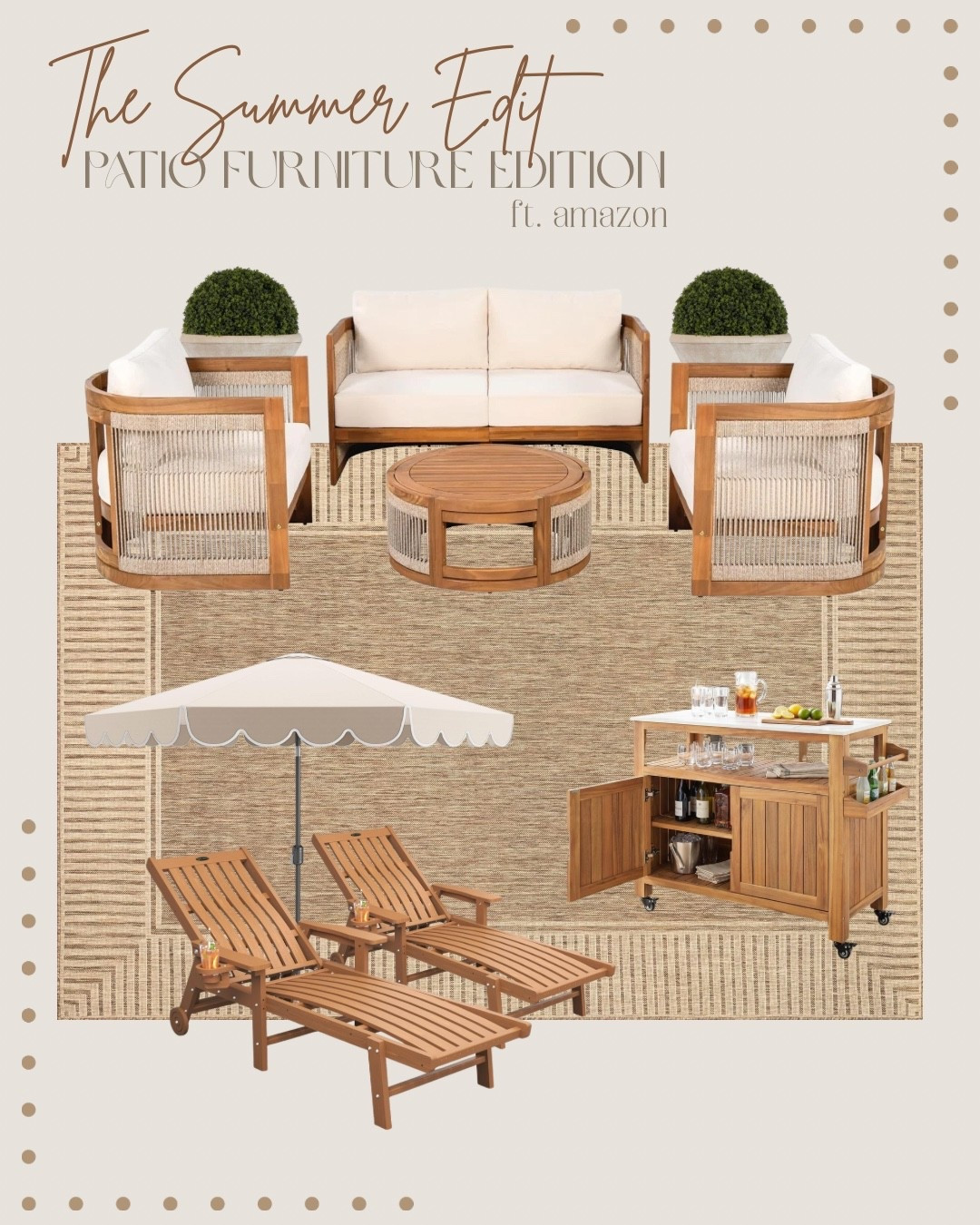 The ultimate summer patio edit, all from Amazon!!! Can’t beat these prices!! These furniture finds make creating a beautiful outdoor space easier than ever!!! ☀️🏡

#LTKSeasonal #LTKHome #LTKSaleAlert