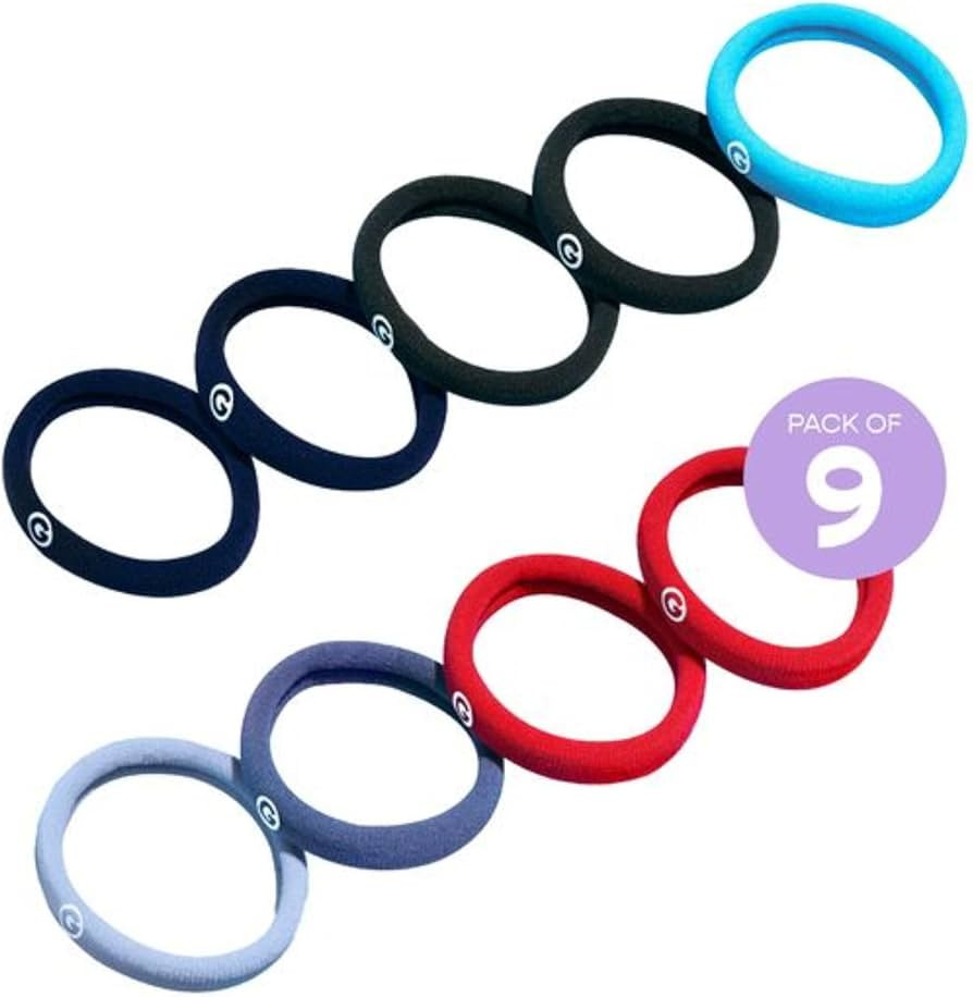 Gimme Beauty - Any Fit No Damage Hair Ties - Black Onyx - Seamless Microfiber Hair Elastic - Hair... | Amazon (US)