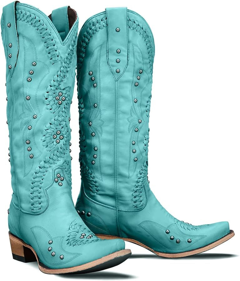 Yolkomo Cowboy Boots for Women Knee High Western Cowgirl Boots | Amazon (US)