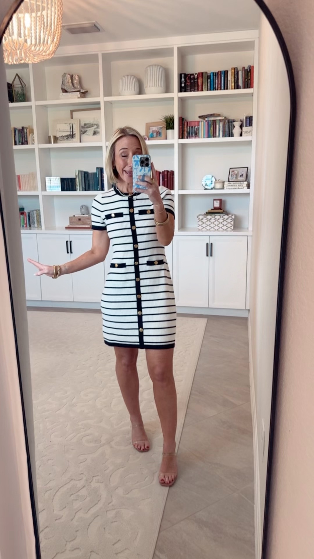 Walmart unboxing and try-on. Welt Pocket Mini Sweater Dress w/ Short Sleeves - size XS. $30. 

#LTKOver40#LTKSeasonal 

 

#LTKootd