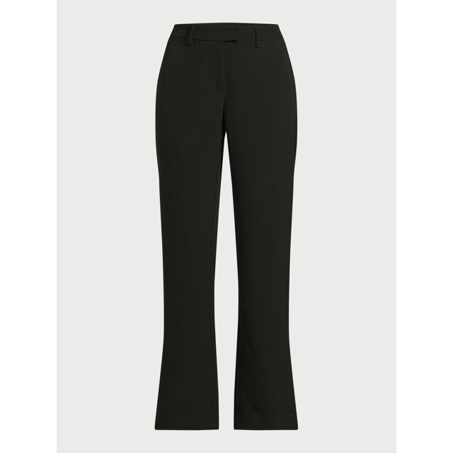Scoop Women's Ultimate Stovepipe Crepe Suit Pants with Straight Leg, Sizes 0-18, 32’’ Inseam ... | Walmart (US)