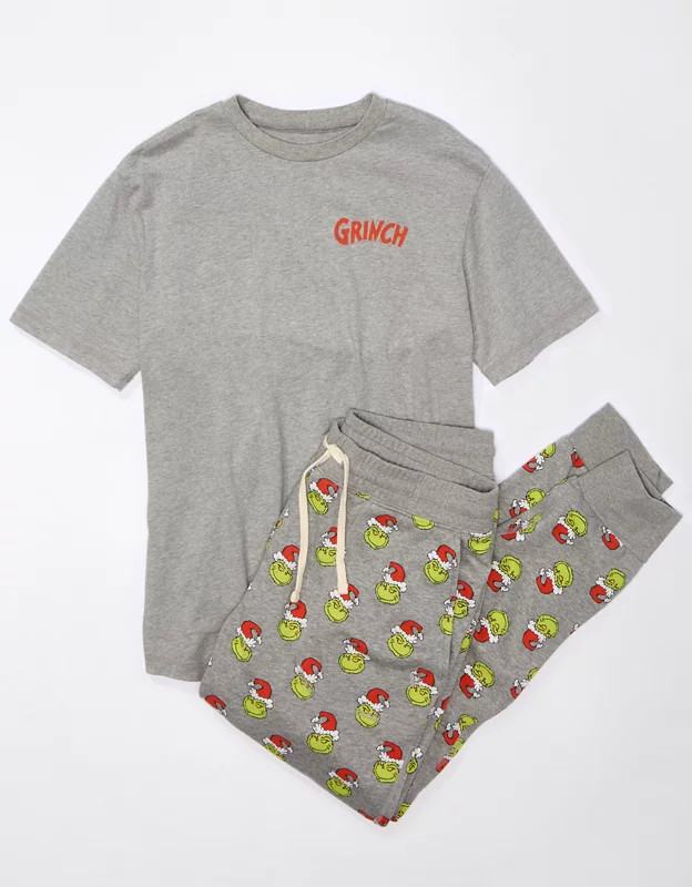 AE Grinch Fleece PJ Set | American Eagle Outfitters (US & CA)