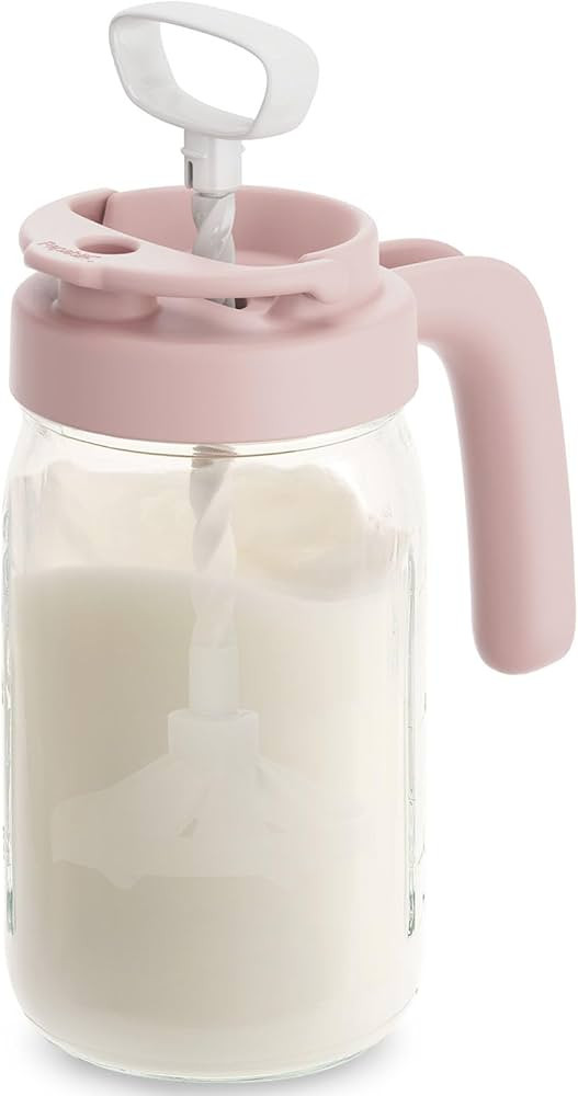 Papablic Glass Breastmilk Pitcher, Formula Mixing Pitcher with Mixing Handle Lid, Wide Mouth Maso... | Amazon (US)