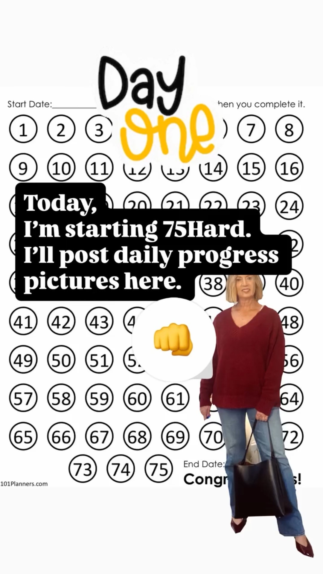 Today,
I’m starting 75Hard.
I’ll post daily progress pictures here.