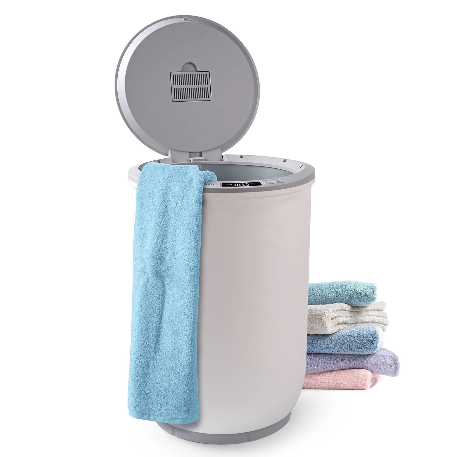 Large Towel Warmer Bucket with Flip Lid, One-Touch LED Display, and Child Safety Lock, Fast Heati... | Walmart (US)