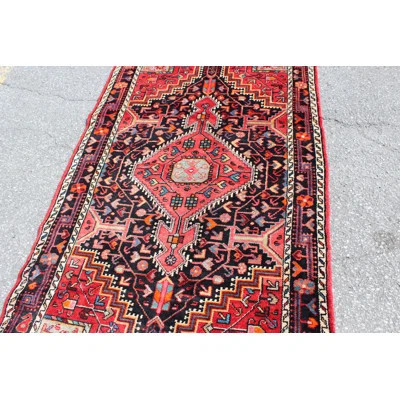 One-of-a-Kind Briyona Hand-Knotted 1990s Red 3'10" x 6'5" Wool Area Rug | Wayfair North America