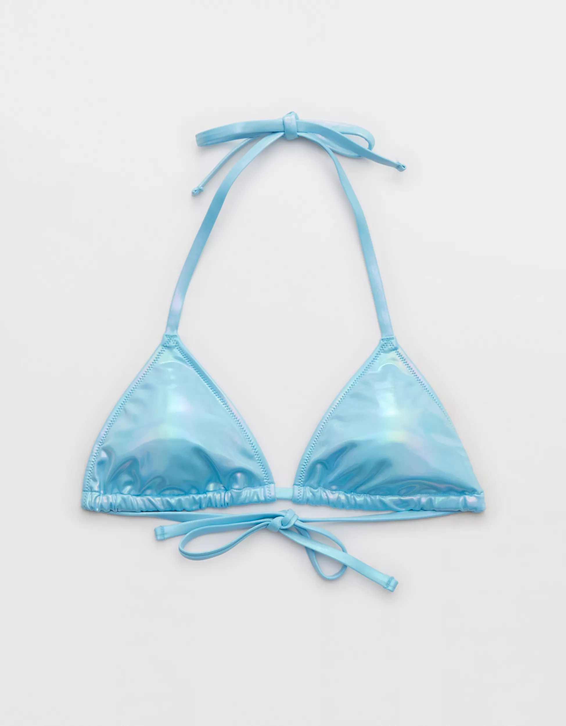 Aerie Metallic String Triangle Bikini Top | Aerie