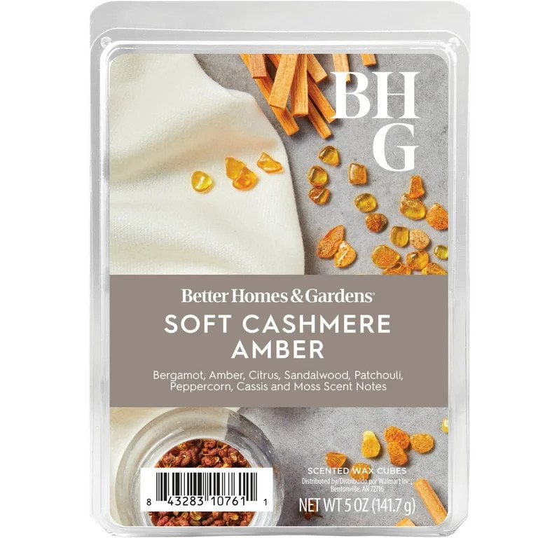 Soft Cashmere Amber Scented Wax Melts, Better Homes & Gardens, 5 oz (Value Size) | Walmart (US)