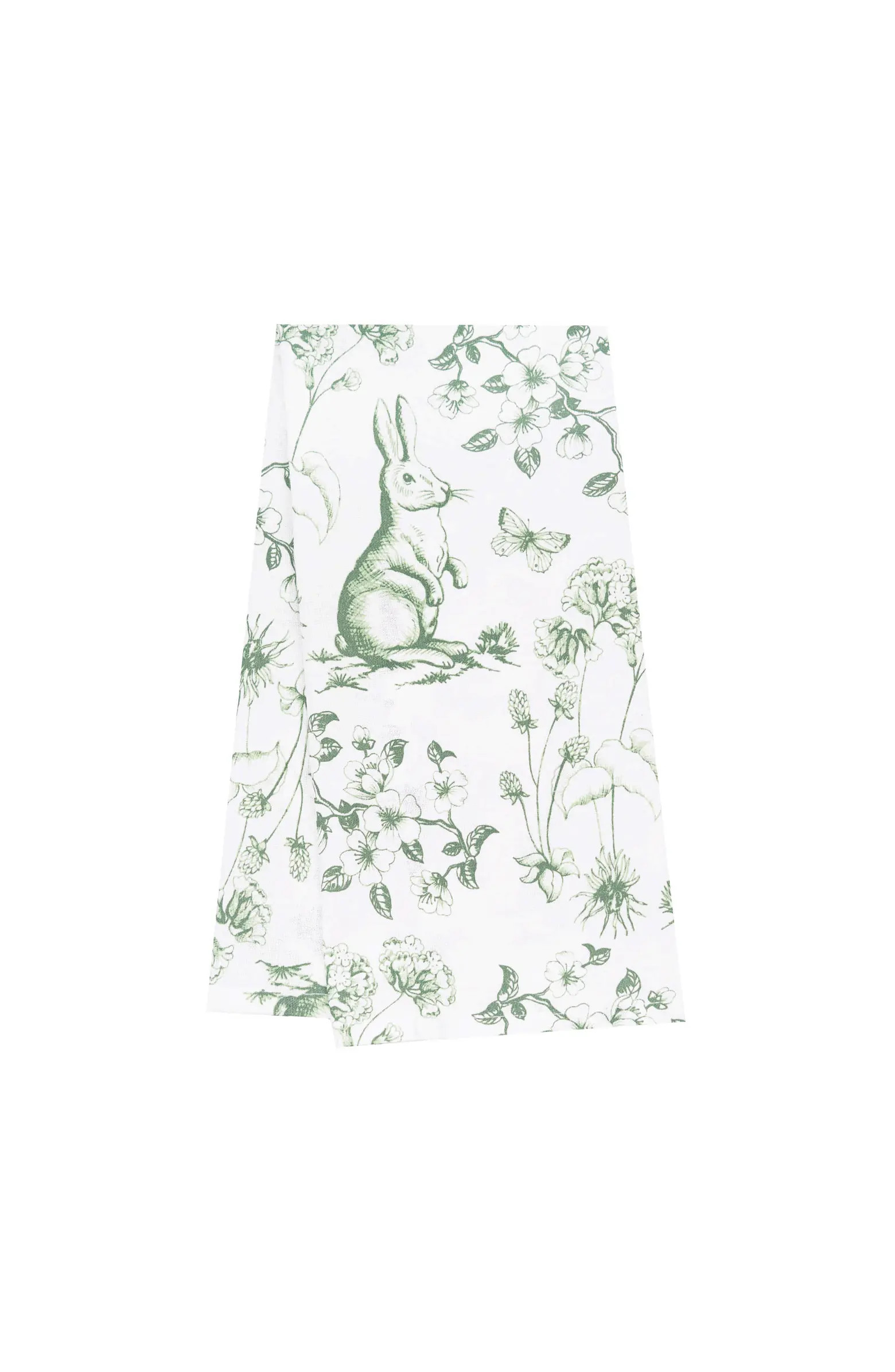 Spring Greens Easter Bunny Toile 100% Cotton Flour Sack Dishtowel | Nordstrom