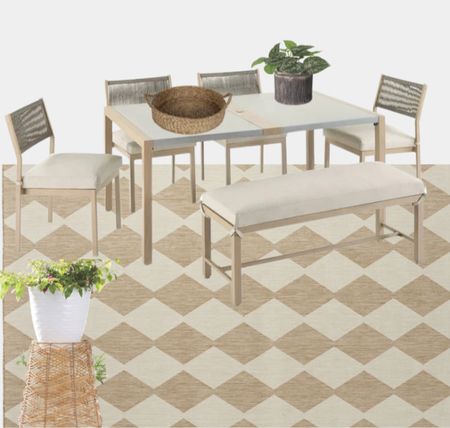 Walmart patio dining finds! I can’t believe this outdoor dining set is under $700 right now! Checkered outdoor rug, outdoor decor and more!

#LTKfindsunder100 #LTKfindsunder50 #LTKhome