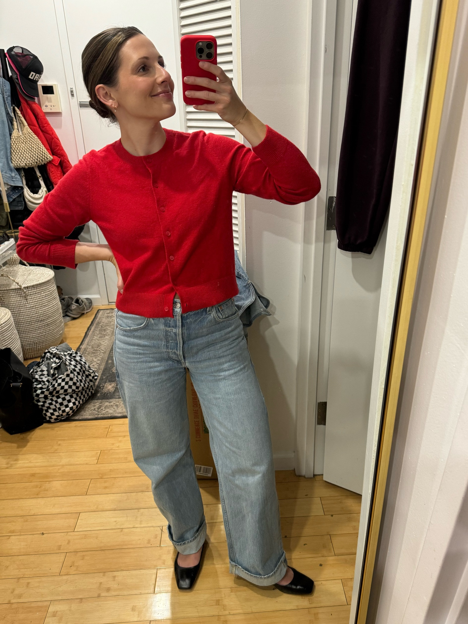 sweater: medium petite
jeans: 25 (size down) 
shoes: tts

#LTKstyletip #LTKSeasonal #LTKHolidaySale