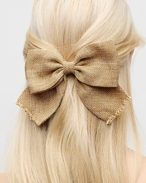 Canvas bow hair clip | J. Crew US