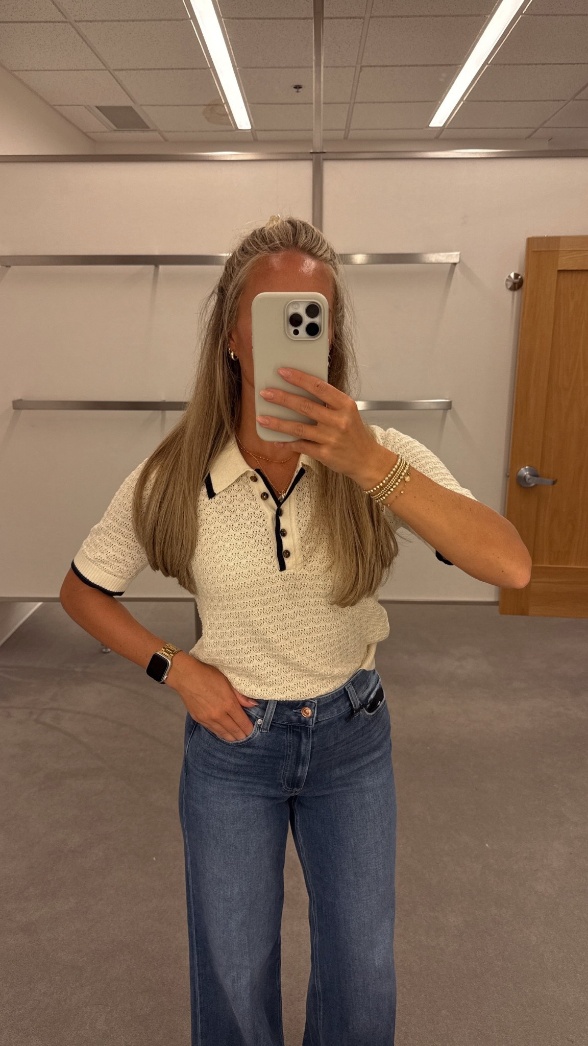 Nsale 💛 cutest polo! Style with black shorts now & denim for Fall! 

Fall outfit, fall style, Nordstrom sale, denim outfit, polo outfit, white top, summer slide, summer flat, casual workwear, teacher outfit, back to school

#LTKWorkwear #LTKSaleAlert